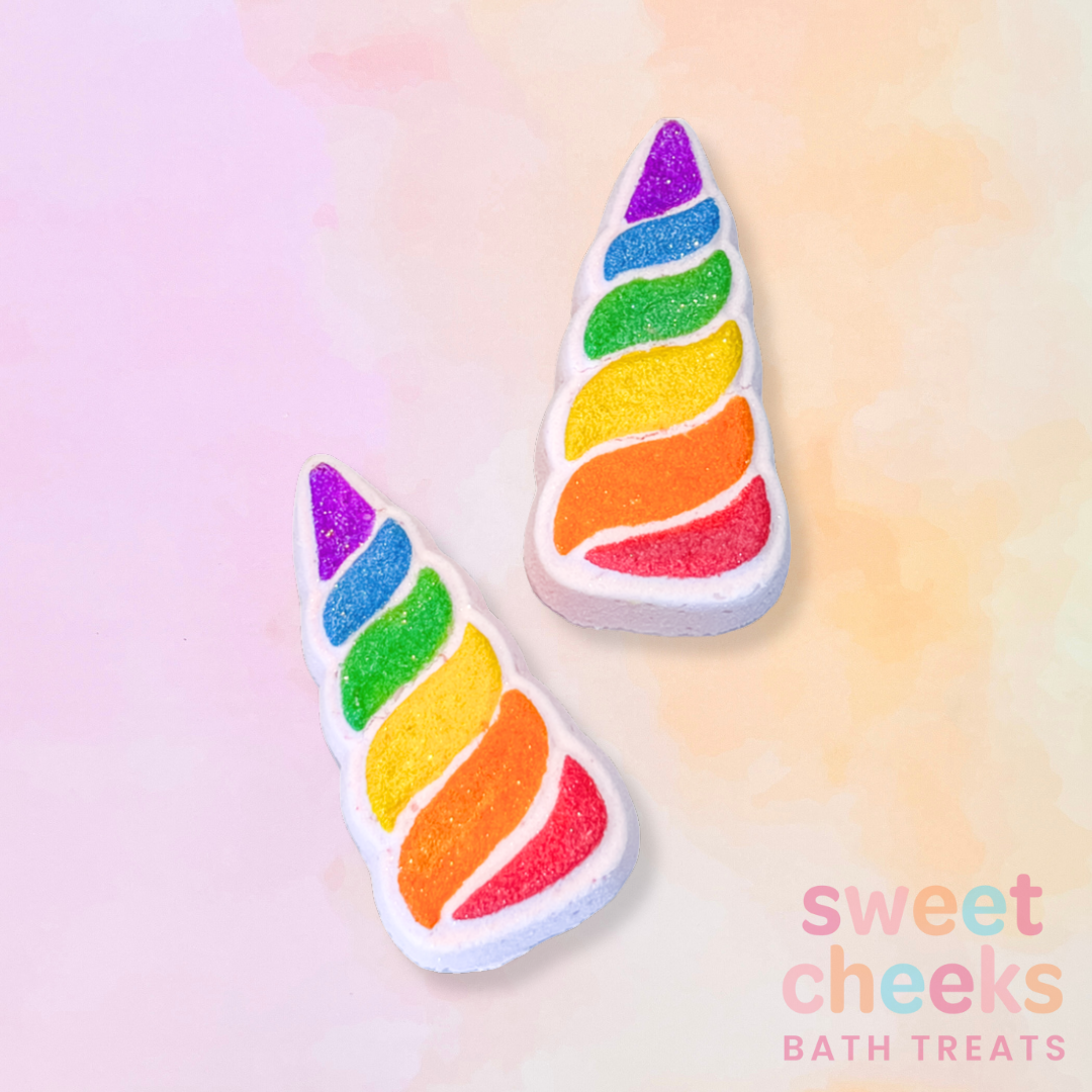 Rainbow Unicorn Horn Bath Bomb